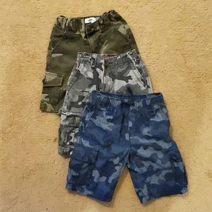Boys camouflage cargo shorts (3 pairs)